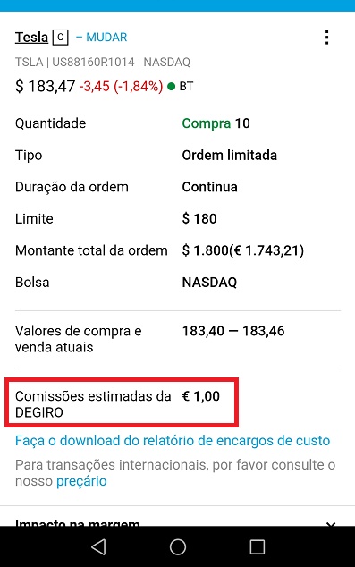 comprar ações Tesla Degiro Portugal